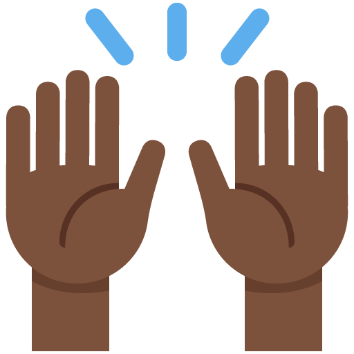 Raising Hands: Dark Skin Tone, the design in this release