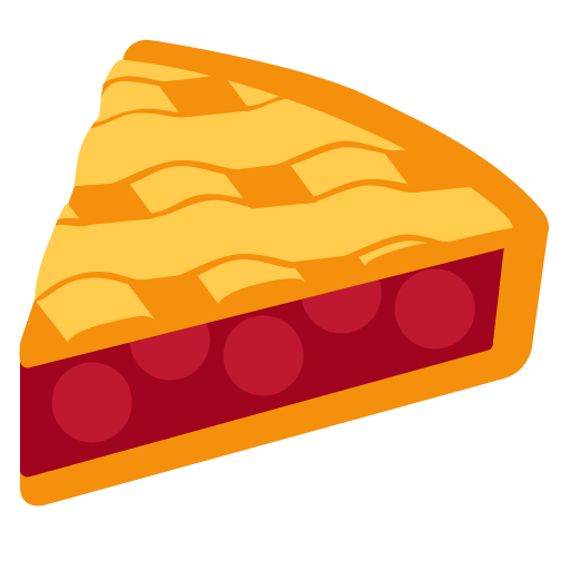 Pie as drawn by Twitter / X in Twemoji 2.5