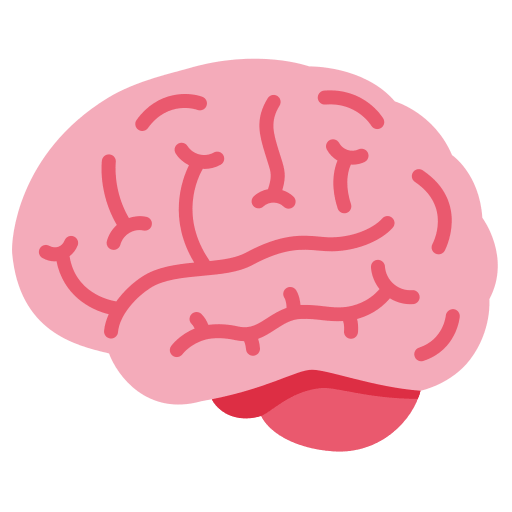 Brain as drawn by Twitter / X in Twemoji 2.5