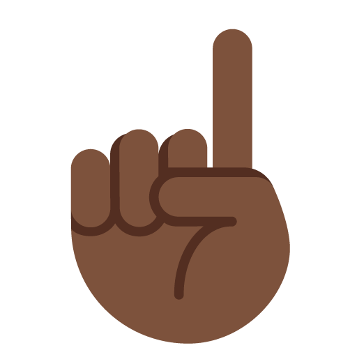 Index Pointing up: Dark Skin Tone, the design in this release
