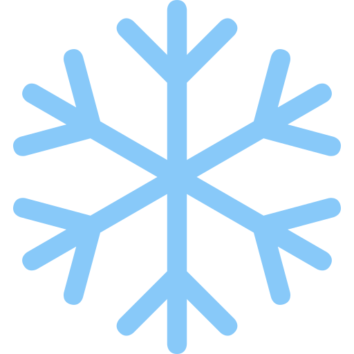 Snowflake as drawn by Twitter / X in Twemoji 2.5