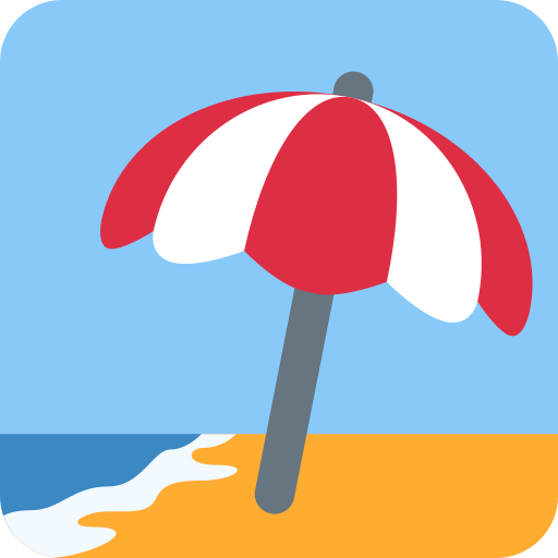 Beach with Umbrella, the previous design