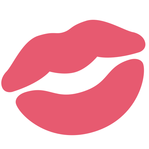 Kiss Mark as drawn by Twitter / X in Twemoji 2.6
