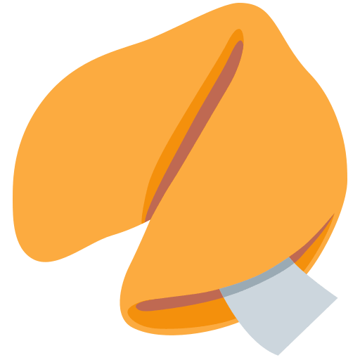 Fortune Cookie as drawn by Twitter / X in Twemoji 2.7