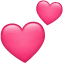 Two Hearts as drawn by WhatsApp in 2.17