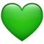 Green Heart as drawn by WhatsApp in 2.17