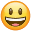 grinning face with big eyes — WhatsApp