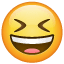Grinning Squinting Face as drawn by WhatsApp in 2.17