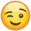 winking face — WhatsApp