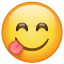 Face Savoring Food as drawn by WhatsApp in 2.17