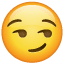 smirking face — WhatsApp