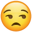 unamused face — WhatsApp