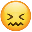 Confounded Face as drawn by WhatsApp in 2.17