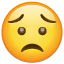 worried face — WhatsApp
