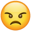 angry face — WhatsApp