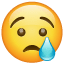 crying face — WhatsApp