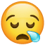 Sleepy Face as drawn by WhatsApp in 2.17