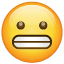 grimacing face — WhatsApp