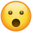 face with open mouth — WhatsApp