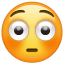 Flushed Face as drawn by WhatsApp in 2.17
