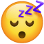 sleeping face — WhatsApp