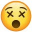 face with crossed-out eyes — WhatsApp