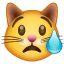 وجه قطة يبكي as drawn by WhatsApp in 2.17