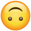 upside-down face — WhatsApp
