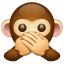 Speak-No-Evil Monkey as drawn by WhatsApp in 2.17