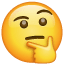 thinking face — WhatsApp