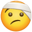 face with head-bandage — WhatsApp