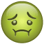 nauseated face — WhatsApp