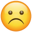 frowning face — WhatsApp