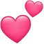 Two Hearts as drawn by WhatsApp in 2.18.379