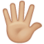 Hand with Fingers Splayed: Medium-Light Skin Tone, the previous design