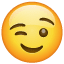 Winking Face as drawn by WhatsApp in 2.18.379