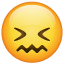 Confounded Face as drawn by WhatsApp in 2.18.379