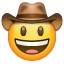 Faccina Con Cappello Da Cowboy as drawn by WhatsApp in 2.18.379