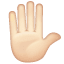 Raised Hand: Light Skin Tone, the previous design