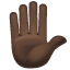 Raised Hand: Dark Skin Tone, the previous design