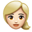 Woman: Light Skin Tone, Blond Hair, the design in this release