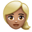 Woman: Medium Skin Tone, Blond Hair, the design in this release