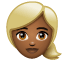 Woman: Medium-Dark Skin Tone, Blond Hair, the design in this release