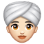 Woman Wearing Turban: Light Skin Tone, the design in this release