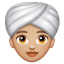 Woman Wearing Turban: Medium-Light Skin Tone, the design in this release