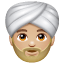 Person Wearing Turban: Medium-Light Skin Tone, the design in this release
