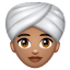 Woman Wearing Turban: Medium Skin Tone, the design in this release