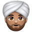 Person Wearing Turban: Medium Skin Tone, the design in this release