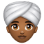 Woman Wearing Turban: Medium-Dark Skin Tone, the design in this release