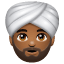 Person Wearing Turban: Medium-Dark Skin Tone, the design in this release
